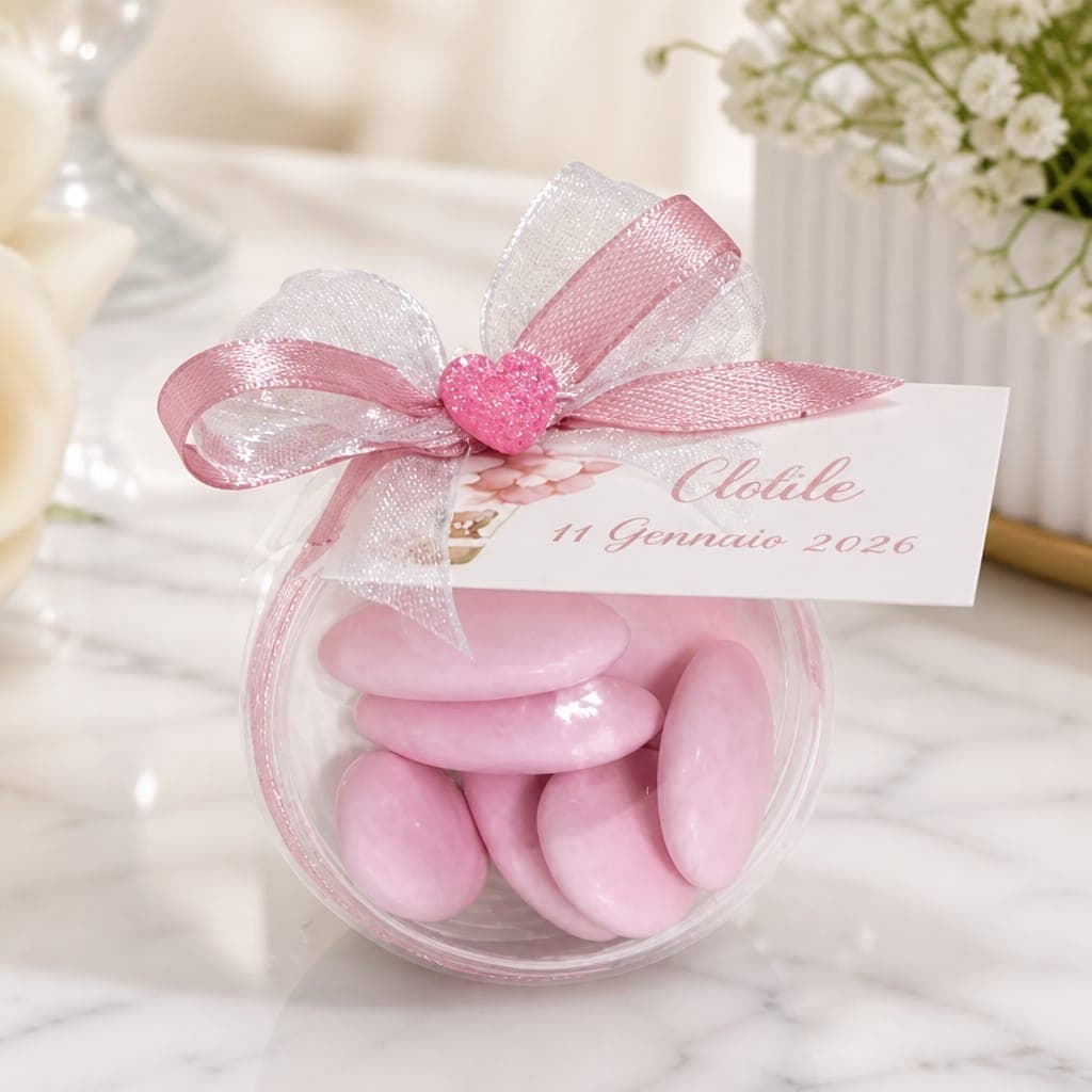 Sfera portaconfetti con cinque confetti, fotografia 1