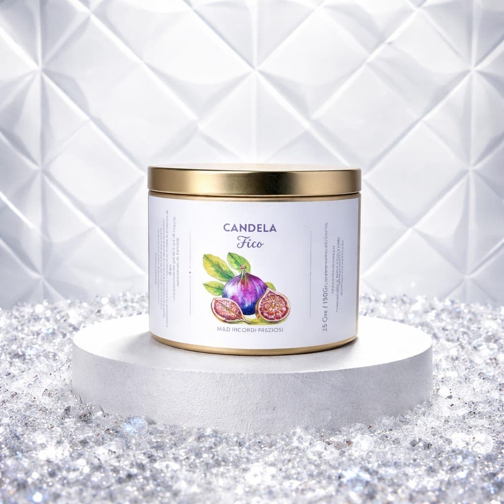 Candela in latta 150 g - Fico, fotografia 1