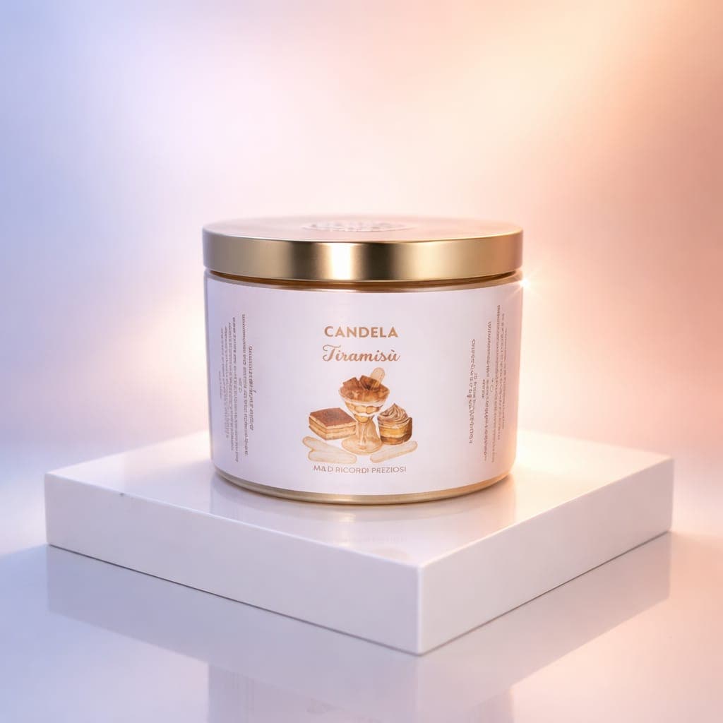 Candela in latta 150 g - Tiramisu, fotografia 1
