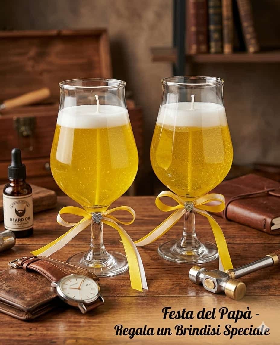 Candela in calice birra - Essenza Luxor, fotografia 1