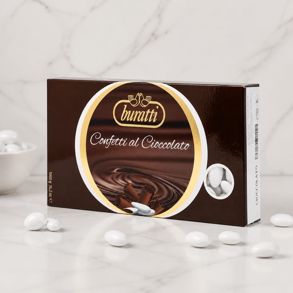 Confetti Buratti al cioccolato bianchi, fotografia 1