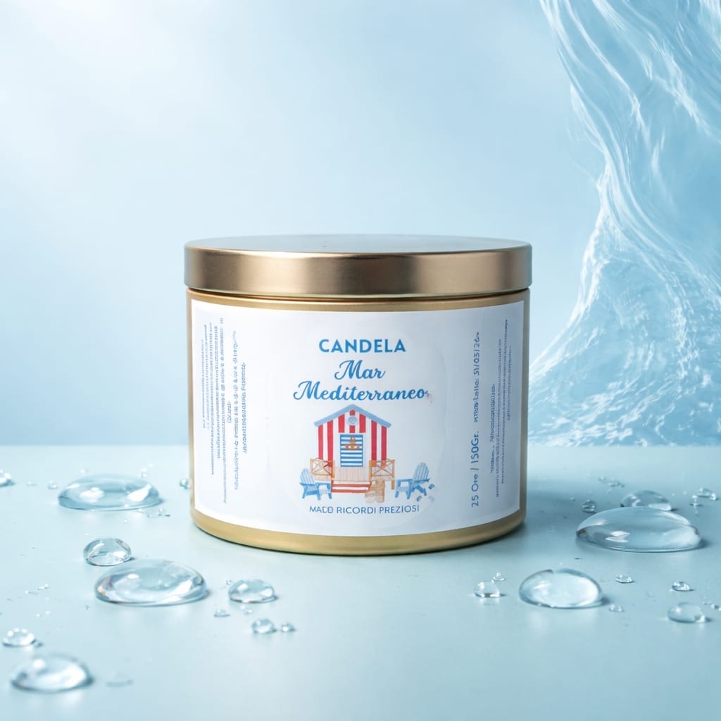 Candela in latta 150 g - Mar Mediterraneo, fotografia 1